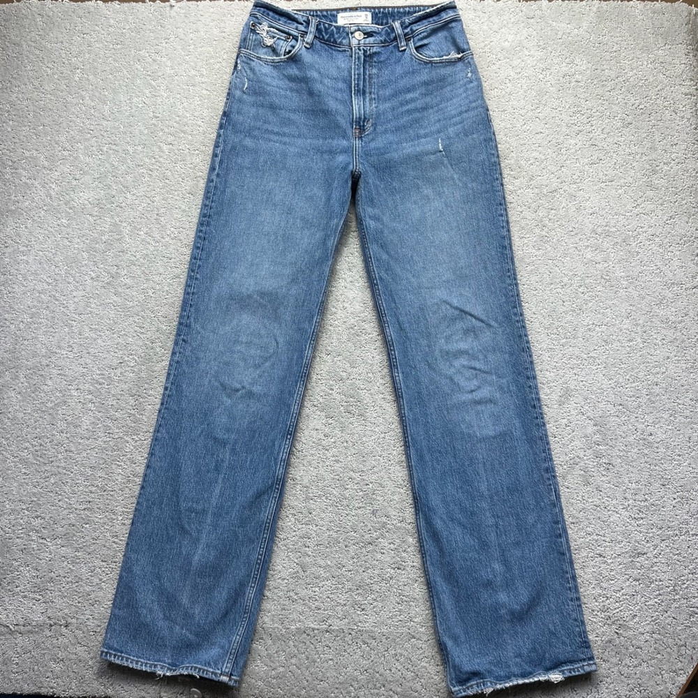 Abercrombie & Fitch Jeans Womens Size 29 Blue Denim Curve Love Relaxed High Rise